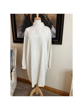 NWT ALYSI Ivory Corduroy Mini Dress L